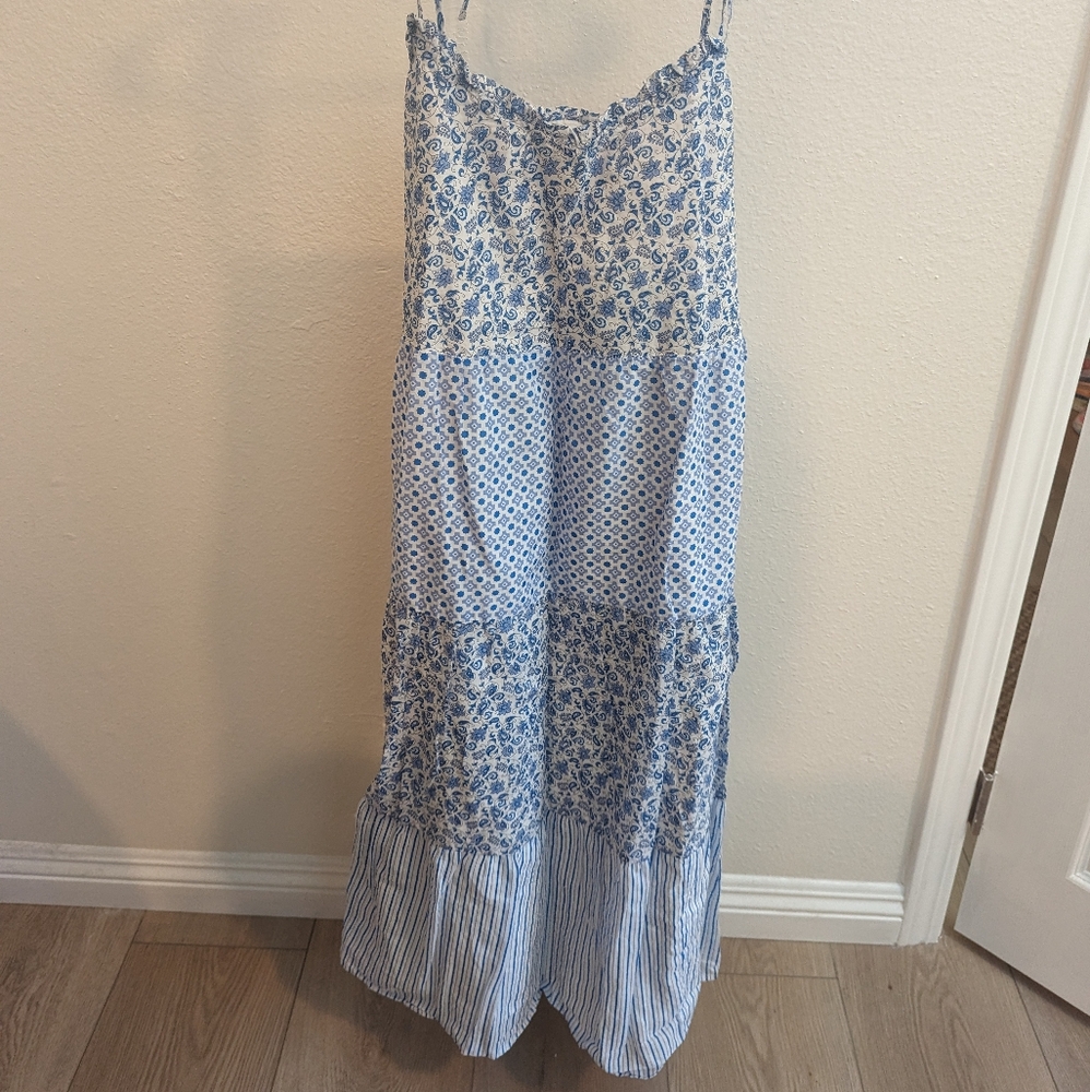 J Crew blue prints dress